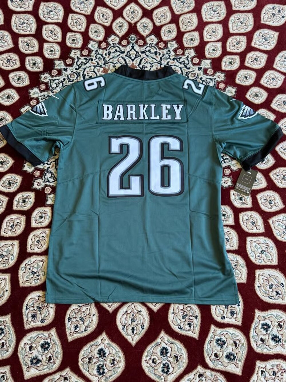 Saquon Barkley Green Stitched Jersey Vapor